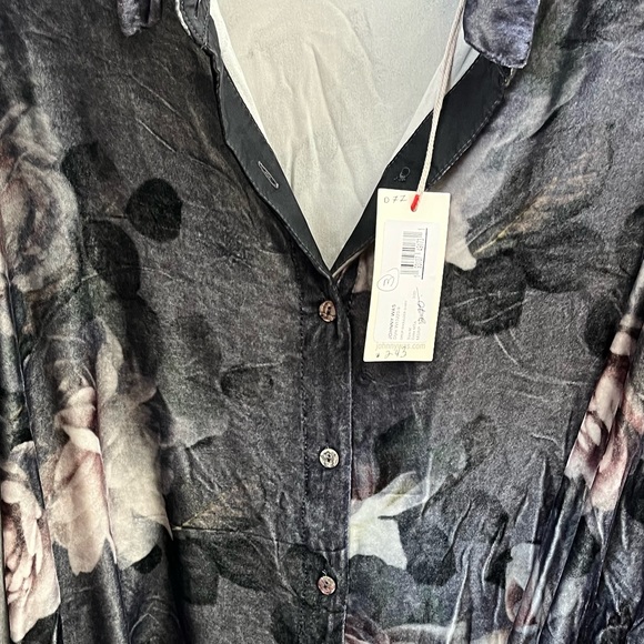 Johnny Was Drop Shoulder Velvet Shirt - Picture 5 of 5